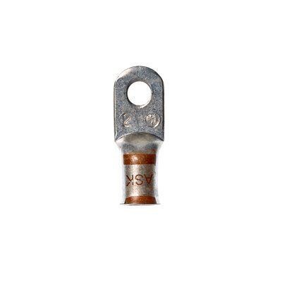 71000114433M™ MC2-38RX Non-Insulated Large Gauge Corrosion-Resistant Compression Lug Terminal, 2 AWG Copper Conductor, Die Code: 3/8 in, 3/8 in Stud, ETP Copper