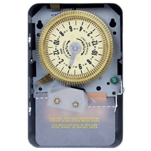 Intermatic® T1975R T1970 Electro Mechanical Mechanical Timer Switch With Skipper Wheel, 15 min to 24 hr Setting, 125 VAC, 1 hp, 1NO-1NC, SPDT Contact, 1 Poles
