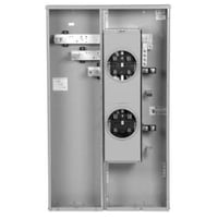 GE Mini Mod® III TMMR4220RHB 2-Position 3-Wire Meter Socket With 0RHB6630 Horn Bypass, 120/240/208Y/120 VAC, 200/400 A, 1 ph Phase, NEMA 3R Enclosure