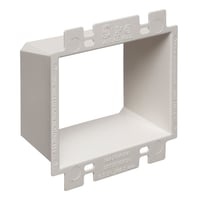 BE2XArlington BE2X Non-Metallic Box Extension With Larger Perforated Flanges, 2 Gangs, 4-1/16 in L x 4-1/8 in W x 1-13/16 in D, Plastic