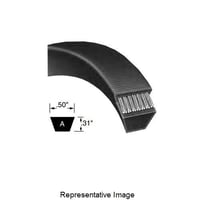 A47Bando Power King® A47 Multi V-Belt, 49 in, 48.3 in, 0.31 in THK, 1/2 in W Top, Rubber
