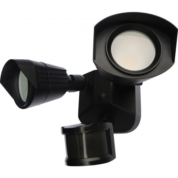 65/221NUVO® by SATCO 65/221 2-Head Non-Dimmable Security Light With Motion Sensor, (2) Integrated LED Lamp, 120 V, Die Cast Aluminum Housing