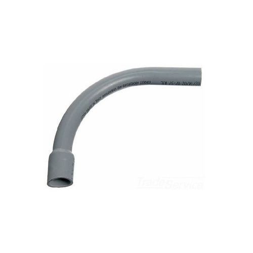 Carlon® UB9FJ SCH 80 Plain End Special Radius Conduit Elbow, 2 in Trade, 90 deg, PVC