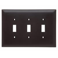 Pass & Seymour® Sierraplex® SPJ3 Junior Jumbo Wallplate, 3 Gangs, 5 in H x 6-3/4 in W, Thermoplastic, Brown