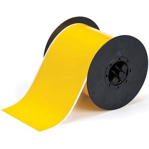 Brady® B30C-4000-595-YL B30 Thermal Transfer Vinyl Label, 4 in W, Yellow, B-595 Vinyl