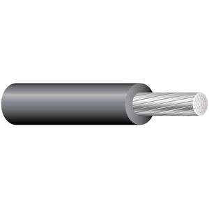 XLP6ALXLP AL, Stranded, 6 AWG, 1 Conductor, Aluminum, Black, 600 Volts