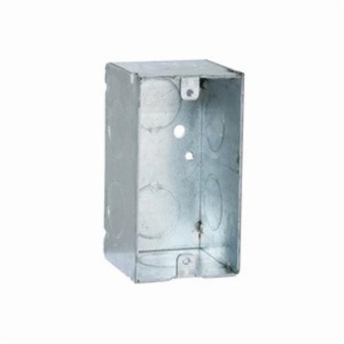 674RACO® 674 Handy Box, Steel, 16.5 cu-in, 1 Gang, 1 Outlet, 4 Knockouts