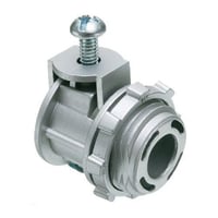 Arlington Saddlegrip® SG38A Straight Cable Connector With Insulated Throat, 3/8 in Trade, 1/2 in Knockout, 0.405 to 0.612 in Cable Openings, Die Cast Zinc