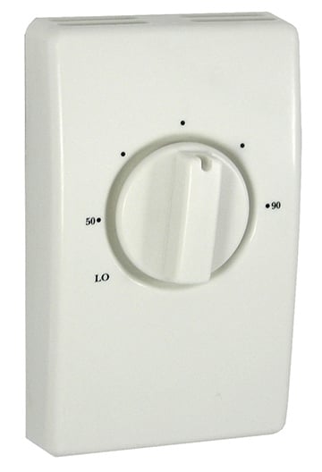 TPI D2022H10BB 2000 Line Voltage Thermostat With Leads, 2-Pole Heat Only Thermostat, 50 to 90 deg F Control