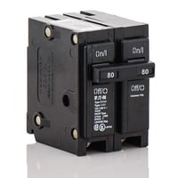 BR280EATON BR280 Type BR Circuit Breaker, 120/240 VAC, 80 A, 10 kA Interrupt, 2 Poles, Common Trip