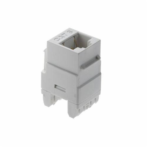 Pass & Seymour® WP3460-WH Cat 6 Keystone Connector, Cat 6 Module, Keystone Mount, 1 Port, Plastic, White