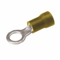 TP10-6BURNDY® VINYLUG™ TP106 TP Series Type TP Ring Terminal, 12 to 10 AWG Conductor, 0.68 in L, Deep V-Groove Serrated Barrel, Electrolytic Copper, Blue