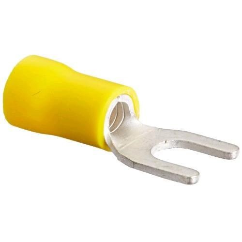 NSI Miniterms S12-10V Spade Terminal, 12 to 10 AWG Conductor, 1.103 in L, Copper, Yellow