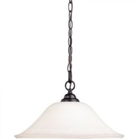 60/1849SATCO® 60/1849 Dupont Transitional Hanging Dome Pendant Light Fixture, (1) A19 Incandescent Lamp, 120 VAC, Dark Chocolate Bronze Housing