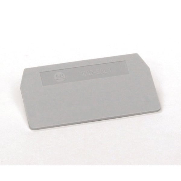 Allen-Bradley 1492-EBL3 End Barrier, For Spring Clamp Type TB, 2 x 29.1 x 59.5mm (0.08 x 1.15 x 2.34 in), Gray, for Use With 1492-L3, LG3, LKD3, L3P