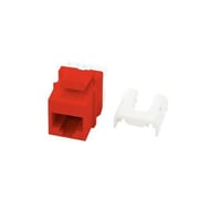 On-Q® WP3475RE Vertical Orientation Keystone Connector, Cat 5e Module, Surface Mount, Plastic, Red