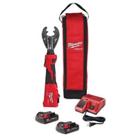 2978-22OMilwaukee® 2978-22O M18™ FORCE LOGIC™ Cordless Linear Utility Crimper Kit, 8 AWG to 600 kcmil Crimping, 6 ton Crimping, 18 V, M18™ REDLITHIUM™ Battery, 19.9 in OAL