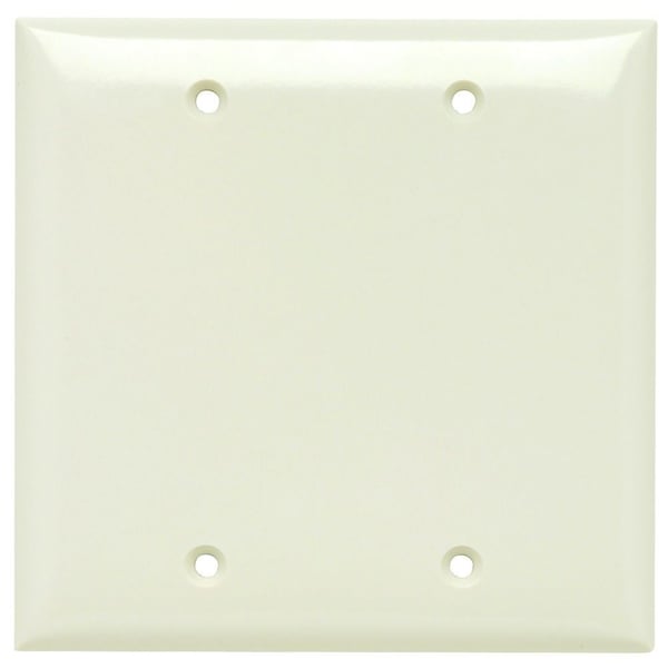 Pass & Seymour® Sierraplex® SP23-LA Standard Blank Wallplate, 2 Gangs, Light Almond, 5 in, Thermoplastic