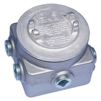 EATON Crouse-Hinds GUP215 Dust-Ignitionproof Explosionproof Raintight Junction Box, 4-1/8 in H x 4-1/8 in W x 2-3/4 in D, NEMA 4, Feraloy® Iron Alloy