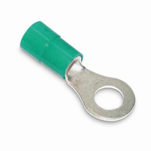 RBC14-38Sta-Kon® RBC14-38 RB Series Heavy Duty Insulated Ring Terminal, 16 to 14 AWG Conductor, 1.26 in L, Brazed/Overlapped Seam Barrel, Copper, Green