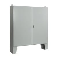nVent HOFFMAN A726012ULP A12L 2-Door Enclosure With Floor Stand, 72.06 in L x 60.06 in W x 12.06 in D, NEMA 12/IP55, Steel