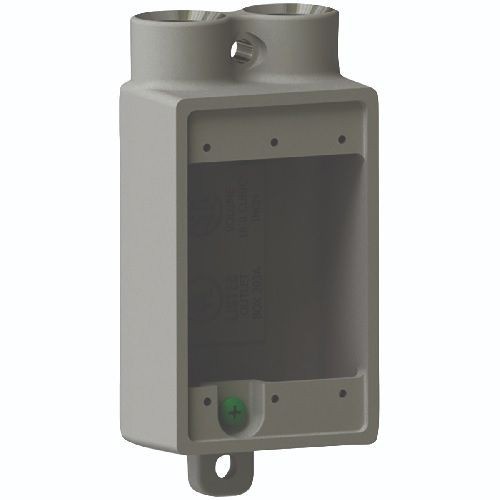 Killark® FSS-1 F Series Type FSS Shallow Cast Device Box, Copper-Free Aluminum, 18 cu-in Capacity, 1 Gangs, 1 Outlets, 5-1/2 in H x 2-7/8 in W x 2 in D