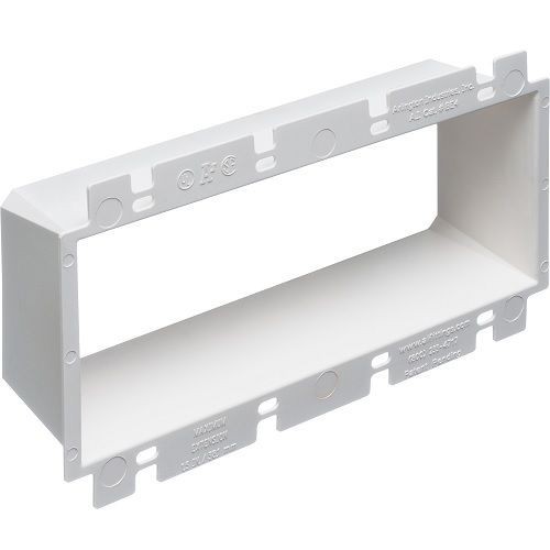 Arlington BE4 Box Extender, 4 Gangs, 4.188 in L x 7.749 in W, Plastic