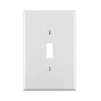 Leviton® 88101 Oversized Wallplate, 1 Gang, 5-1/4 in H x 3-1/2 in W, Thermoset, White