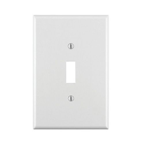 Leviton® 88101 Oversized Wallplate, 1 Gang, 5-1/4 in H x 3-1/2 in W, Thermoset, White