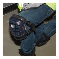 60184Klein® 60184 Lightweight Gel Knee Pad, Rubber Cap, TPE/Neoprene/EVA Foam/Polyester/Nylon Pad, Clip Closure