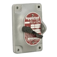 EFKF12QAppleton® EFK-F12-Q EFKF Explosionproof Switch Front Cover, For Use With 120 to 277 VAC, 20 A, 1-Pole EFS Non-Sealed Tumbler Switches, Malleable Iron