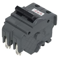 Connecticut Electric UBIF250N Type NA HACR Rated Thick Replacement Circuit Breaker, 120/240 VAC, 50 A, 10 kA Interrupt, 2 Poles, Thermal/Magnetic Trip
