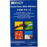 PWM-PK-15Brady® Porta-Pack® PWM-PK-15 Self-Adhesive Wire Marker, Black/White, B-500 Vinyl Cloth