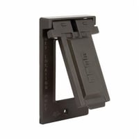5103-2BELL® Rayntite® 5103-2 GFCI Weatherproof Flip Cover, 2-13/16 in L x 4-9/16 in W x 51/64 to 4-1/2 in D, Die Cast Aluminum