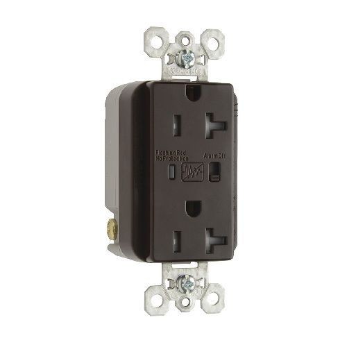 Pass & Seymour® TR5362SP Duplex Extra Heavy Duty Isolated Ground Specification Grade Tamper-Resistant Surge Protective Receptacle, 125 VAC, 20 A, 60 Hz, 1 Phase