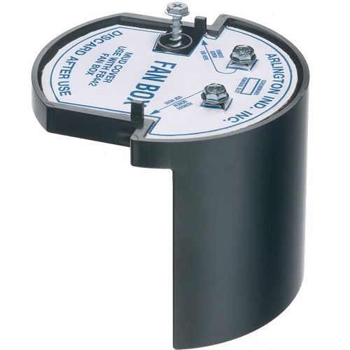 Arlington FB442 Fan/Fixture Mounting Box With Knockout, Plastic, 13.4 cu-in Capacity, 4.25 in L x 4.236 in W x 3.773 in H