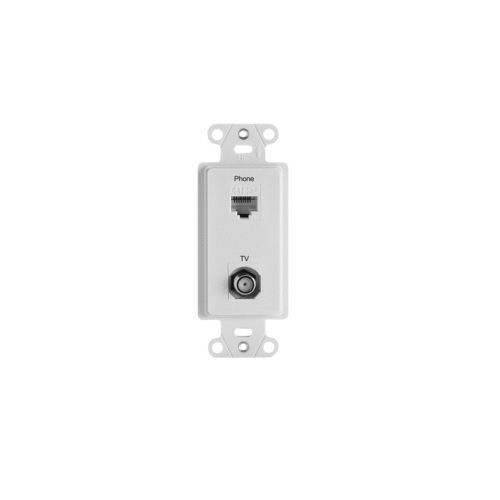 On-Q® WP3211WH Pre-Configured Vertical Orientation Decorator Strap, 1 Gangs, 4.19 in L x 1.65 in W, Plastic, Surface Mount