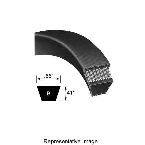 B74Bando Power King® B74 Multi V-Belt, 77 in, 72.8 in, 0.41 in THK, 0.66 in W Top, Rubber