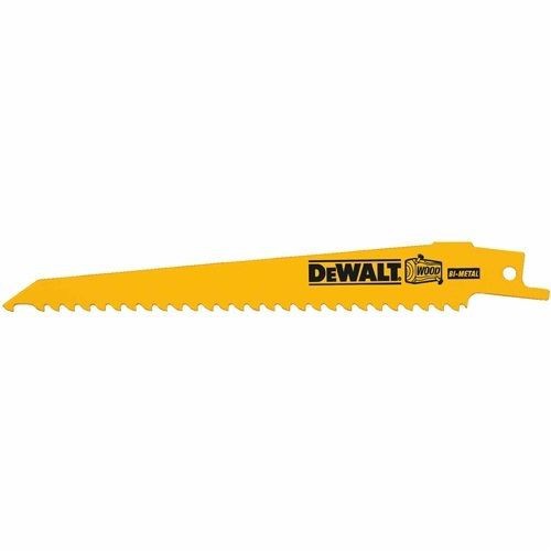 DeWALT® Guaranteed Tough® DW4802-2 General Purpose Tapered Back Reciprocating Saw Blade, 6 in L x 3/4 in W, 6