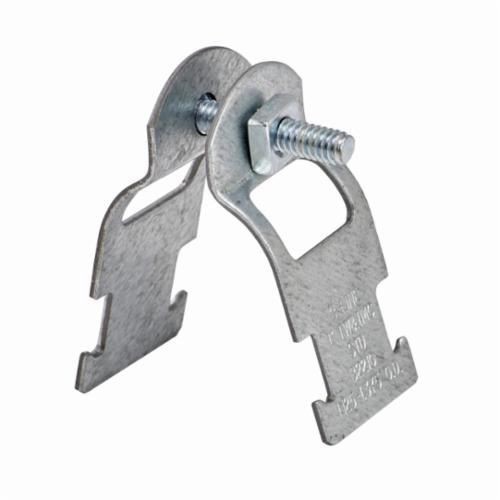 B-Line B2212PAZN B2000 2-Piece Pipe Clamp, 1-1/2 in Conduit, 600/75 lb Load, 1.735 to 1.931 in OD, Steel