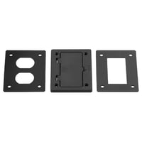 PREMISE WIRING PFBR826BLA Duplex/Decorator Insert Floor Box Cover, 4.15 in L x 2.97 in W, For Use With Floor Box, PVC