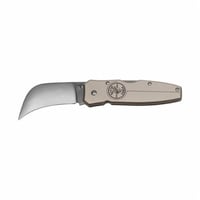 44006Klein® 44006 1-Blade Compact Lightweight Pocket Knife, AUS8 Stainless Steel Sheepfoot Blade, 2-5/8 in L Blade, Thumb Stud/Lock Back Opening