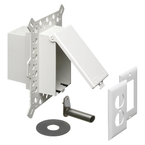 DBVM1WArlington InBox™ DBVM1W DB Series 1-Piece Low Profile Electrical Box, Plastic, 22 cu-in Capacity, 1 Gangs, 1 Outlets, 9.058 in L x 7.012 in W x 5.16 in H