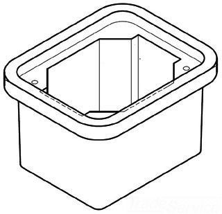 QUAZITE® PC0608BA06 Open Bottom PC Style Small Straight Wall Tier-15 Underground Enclosure Box, 8 in L x 6 in W x 6 in H, Polymer Concrete