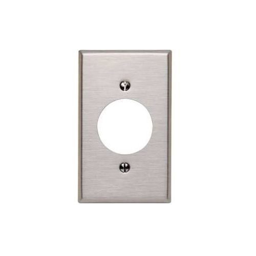 Leviton® 84020-40 Standard Size Traditional Wallplate, 1 Gang, 4-1/2 in H x 2-3/4 in W, 302 Stainless Steel