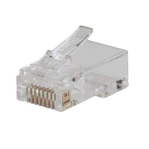 Klein® Pass-Thru™ VDV826-702 8-Contact 8-Position Modular Data Plug, Solid/Stranded Conductor, PVC