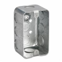 68371-1/2Steel City® 68371-1/2 Drawn Style Utility Box, Steel, 18.8 cu-in Capacity, 1 Gang, 1 Outlet, 10 Knockouts