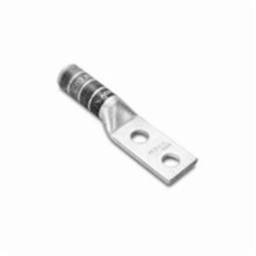 YA252TC38BURNDY® HYLUG™ YA252TC38 YA-2TC 2-Hole Compression Lug, 1/0 AWG Solid/Stranded Copper Conductor, Die Code: 12, 3/8 in Stud, Tin Plated Copper