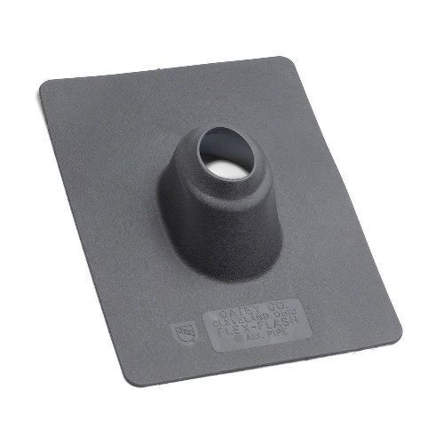 Oatey® Flex-Flash™ No-Calk® 14009 Roof Flashing, Plastic, 1-1/4 to 1-1/2 in Pipe, 9 in W x 11 in L Base
