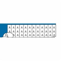 WCXSE-Z Code® WCES Solid Letter Wire Marker Card, 1-1/2 in L, Black/White, Vinyl Cloth, 72 Markers per Card